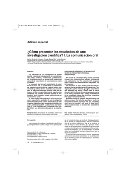 &iquest;C&oacute;mo presentar los resultados de una - ResearchGate
