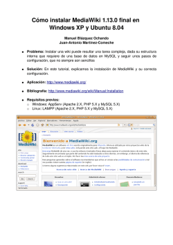 C&oacute;mo instalar MediaWiki 1.13.0 final en Windows - mblazquez.es