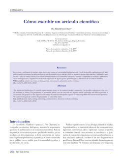 C&oacute;mo escribir un art&iacute;culo cient&iacute;fico