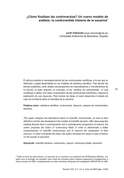 &iquest;C&oacute;mo finalizan las controversias? Un nuevo modelo de an&aacute;lisis: la