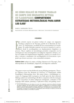 DE C&oacute;mo rEAliC&Eacute; mi primEr TrABAjo DE CAmpo Con migrAnTEs mi