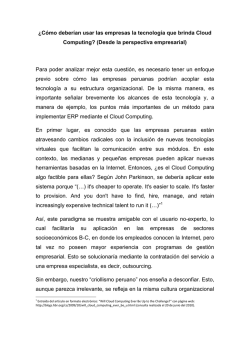 &iquest;C&oacute;mo deber&iacute;an usar las empresas la tecnolog&iacute;a que brinda Cloud