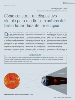 C&oacute;mo construir un dispositivo simple para medir los - Ciencia Hoy