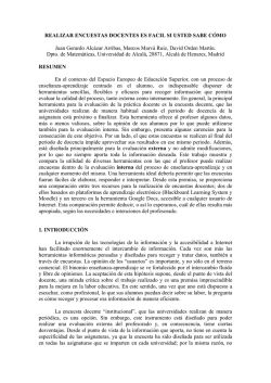 REALIZAR ENCUESTAS DOCENTES ES FACIL SI - of ABACUS