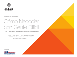 C&oacute;mo Negociar con Gente Dif&iacute;cil - AltaG.Net