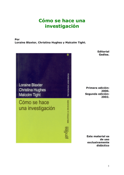 C&oacute;mo se hace una investigaci&oacute;n