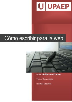 C&oacute;mo escribir para la web - UPAEP Online