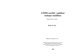 ||C&Oacute;MO escribir y publicar trabajos cient&iacute;ficos