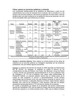 C&oacute;mo vamos en servicios p&uacute;blicos y vivienda - Cartagena C&oacute;mo