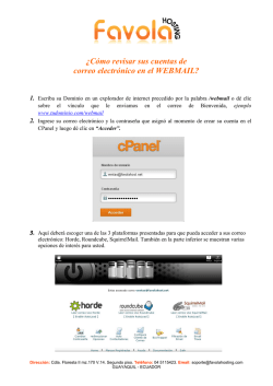 &iquest;C&oacute;mo revisar sus cuentas de correo electr&oacute;nico en el WEBMAIL?