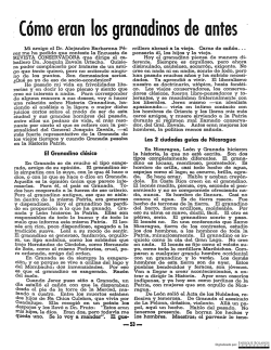 C&oacute;mo eran los granadinos de antes - Revista Conservadora - Abril
