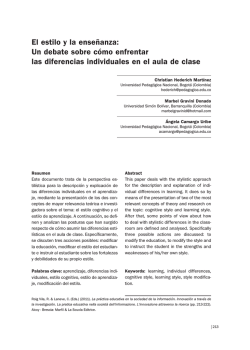 El estilo y la ense&ntilde;anza: Un debate sobre c&oacute;mo enfrentar - Edutic