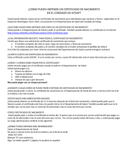 &iquest;C&Oacute;MO PUEDO OBTENER UN CERTIFICADO DE NACIMIENTO