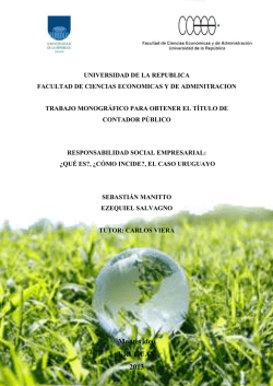 &ldquo;Responsabilidad Social Empresarial: &iquest;&not;Qu&eacute; es?, &iquest;C&oacute;mo incide
