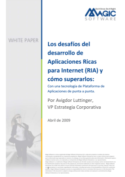 RIA - Magic Software, Gener&aacute;tica