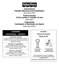 Instructions Handle Removal and Installation Instrucciones C&oacute;mo