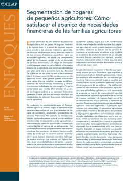 Segmentaci&oacute;n de hogares de peque&ntilde;os agricultores: C&oacute;mo - CGAP