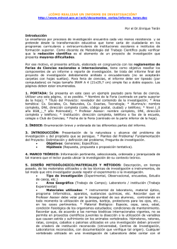 &iquest;C&Oacute;MO REALIZAR UN INFORME DE INVESTIGACI&Oacute;N? Por el Dr