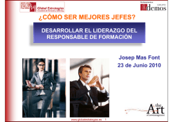 &iquest;C&Oacute;MO SER MEJORES JEFES? - Infocurso