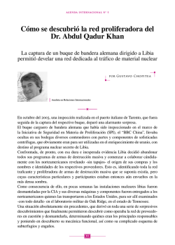 C&oacute;mo se descubri&oacute; la red proliferadora del Dr. Abdul Qadur Khan