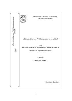 &iquest;C&oacute;mo certificar una PyME en un sistema de calidad?.
