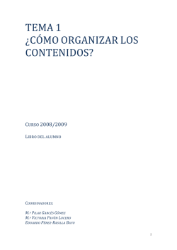 TEMA 1 &iquest;C&Oacute;MO ORGANIZAR LOS CONTENIDOS? - Inicio