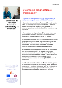 &iquest;C&oacute;mo se diagnostica el Parkinson? - Information
