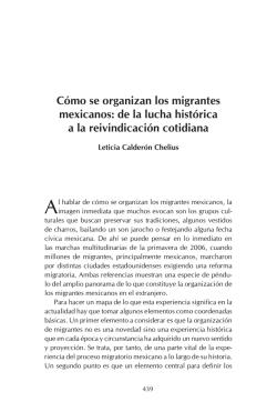 C&oacute;mo se organizan los migrantes mexicanos: de la lucha - Conapo