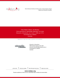 Redalyc.C&oacute;mo aprovechar el aprendizaje colaborativo en el aula