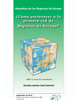 &iquest;C&oacute;mo pertenecer a la primera red de Regiones de Europa