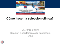 C&oacute;mo hacer la selecci&oacute;n cl&iacute;nica? - SOLACI
