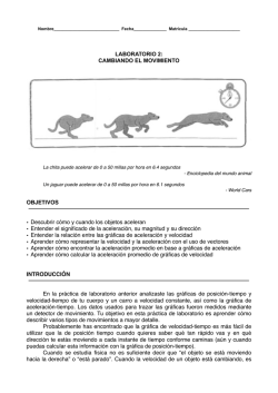 LABORATORIO 2: CAMBIANDO EL MOVIMIENTO OBJETIVOS