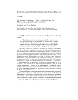 El Sentido Num&eacute;rico: C&oacute;mo la Mente Crea las Matem&aacute;ticas, por