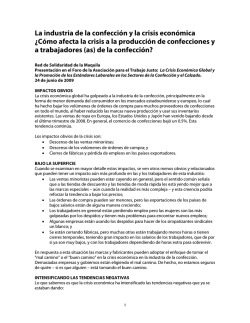 La industria de la confecci&oacute;n y la crisis econ&oacute;mica &iquest;C&oacute;mo afecta la