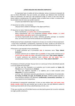 &iquest;C&Oacute;MO ANALIZAR UNA ORACI&Oacute;N COMPUESTA - IES La Albuera