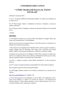 CONGRESO EDUCATIVO &ldquo; C&Oacute;MO TRABAJAR - colegio 'susarte'