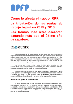 C&oacute;mo le afecta el nuevo IRPF. - ApFp
