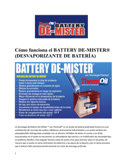 C&oacute;mo funciona el BATTERY DE-MISTER - Tripod