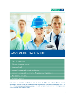 Carta de bienvenida C&oacute;mo utilizar este manual Apartado legal