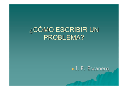 &iquest;C&Oacute;MO ESCRIBIR UN PROBLEMA?