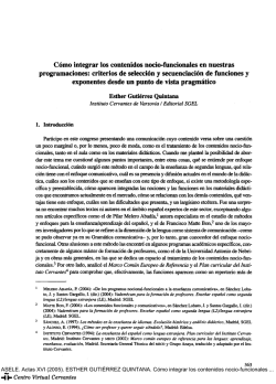 C&oacute;mo integrar los contenidos nocio-funcionales en nuestras