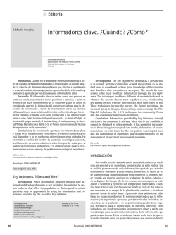 Informadores clave. &iquest;Cu&aacute;ndo? &iquest;C&oacute;mo? - iMedicinas