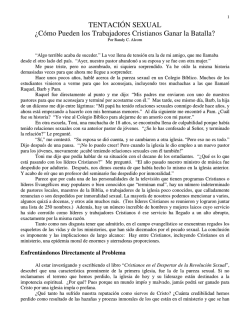TENTACI&Oacute;N SEXUAL &iquest;C&oacute;mo Pueden los Trabajadores Cristianos