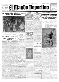 Los deportistas obreros espa &ntilde;oles en Amberes C&oacute;mo el Barcelona