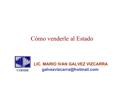 C&oacute;mo venderle al Estado - Cofide