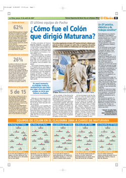 &iquest;C&oacute;mo fue el Col&oacute;n que dirigi&oacute; Maturana? - Diario Hoy