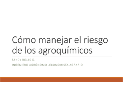 C&oacute;mo manejar el riesgo de los agroqu&iacute;micos - ApiuniSexta