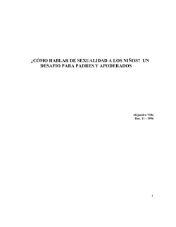 &iquest;C&Oacute;MO HABLAR DE SEXUALIDAD A LOS NI&Ntilde;OS? UN - Biblioteca
