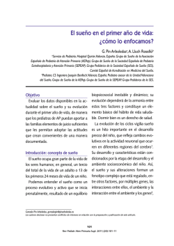 El sue&ntilde;o en el primer a&ntilde;o de vida: &iquest;c&oacute;mo lo enfocamos? - SciELO