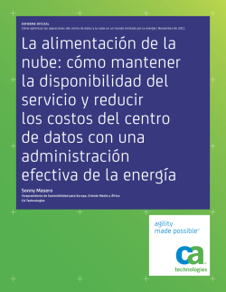 La alimentaci&oacute;n de la nube: c&oacute;mo mantener la - CA Technologies